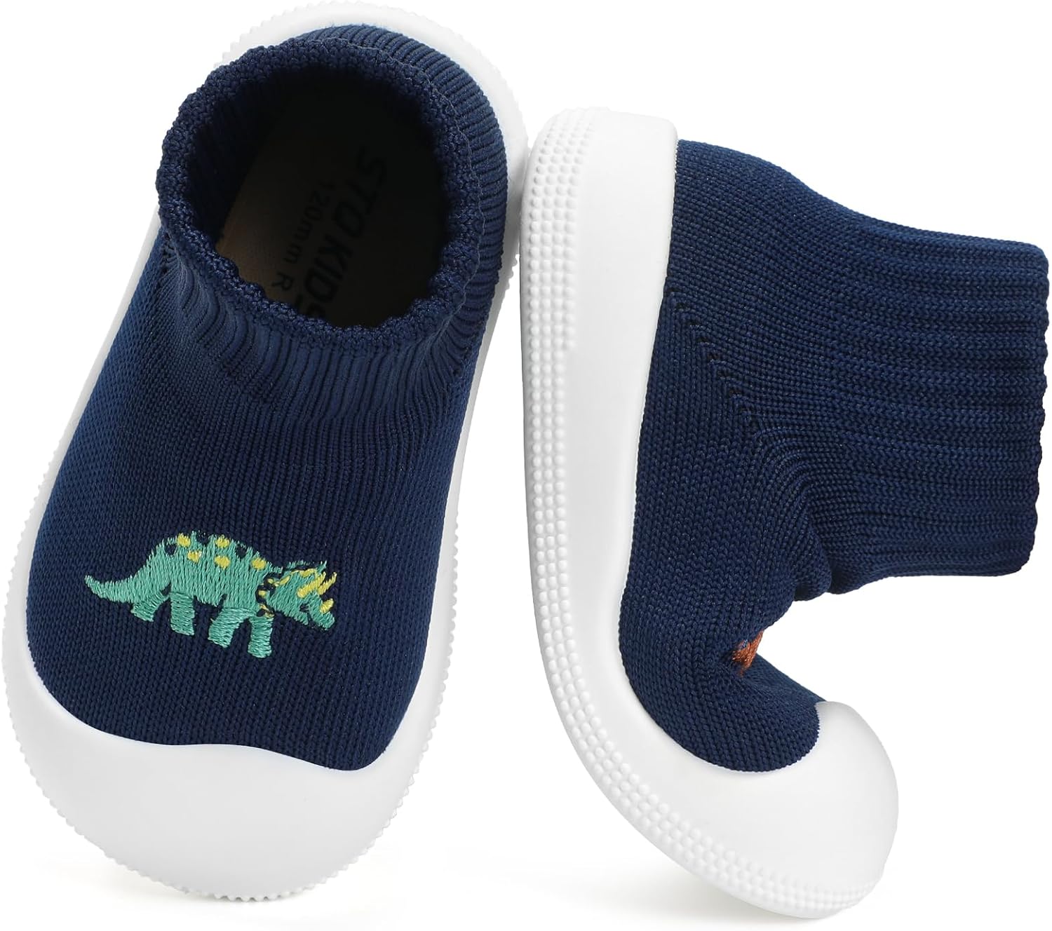 STQ Baby/Toddler Sock Walking Shoes Infant Slippers | Anti-collision toe box, Moisture-wicking knit upper, Easy on off, PVC non-slip outsole