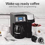 Hamilton Beach FlexBrew Trio 3-Way Coffee Maker, Single Serve & 12 Cup Drip Coffee Maker, Pod & Ground Coffee Compatible, Fast Brewing, Programmable, 56 oz Reservoir, Black (49902C)