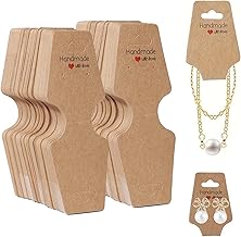 Kraft Paper Display Card, Necklace Display Cards, Jewelry Display Card, 100 Pieces Earring Card, Bracelet Display Cards, for Kraft Paper Necklaces