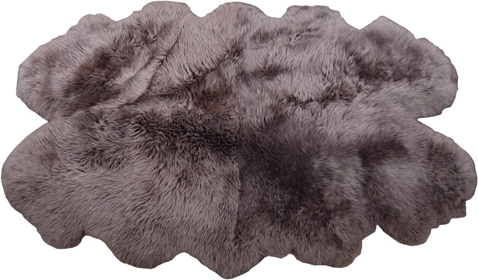 Windward Natural Sheepskin Area Rug Taupe Color Approx 73"x43" Extra Soft Touch of Luxury