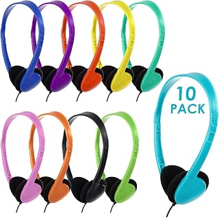 YFSFQS Kids Headphones Bulk 10 Pack for Classroom School Students Teens Children Gift and Adult,Wholesale Headphones for Classroom Earphones(Multi Color)