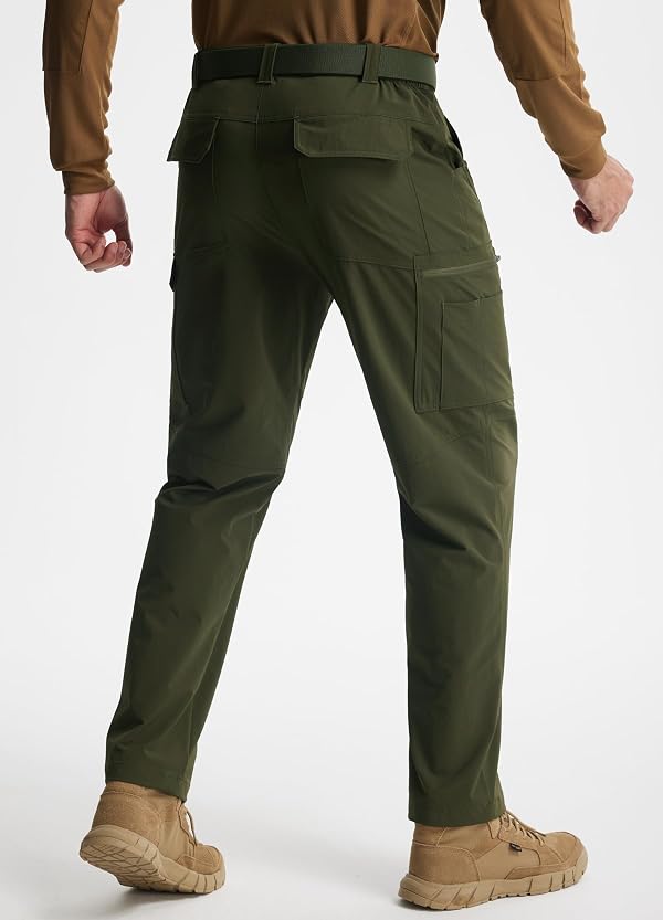 Libin Men's Work Pants Hiking Cargo Stretch Pants, Army Green, 40W x 32L by Libin - Used condition - Image 2