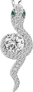 S925 Sterling Silver Moissanite Snake Chain Necklace – Minimalist Luxury, Elegant Women’s Jewelry for Birthday, Anniversary, Valentine’s Day