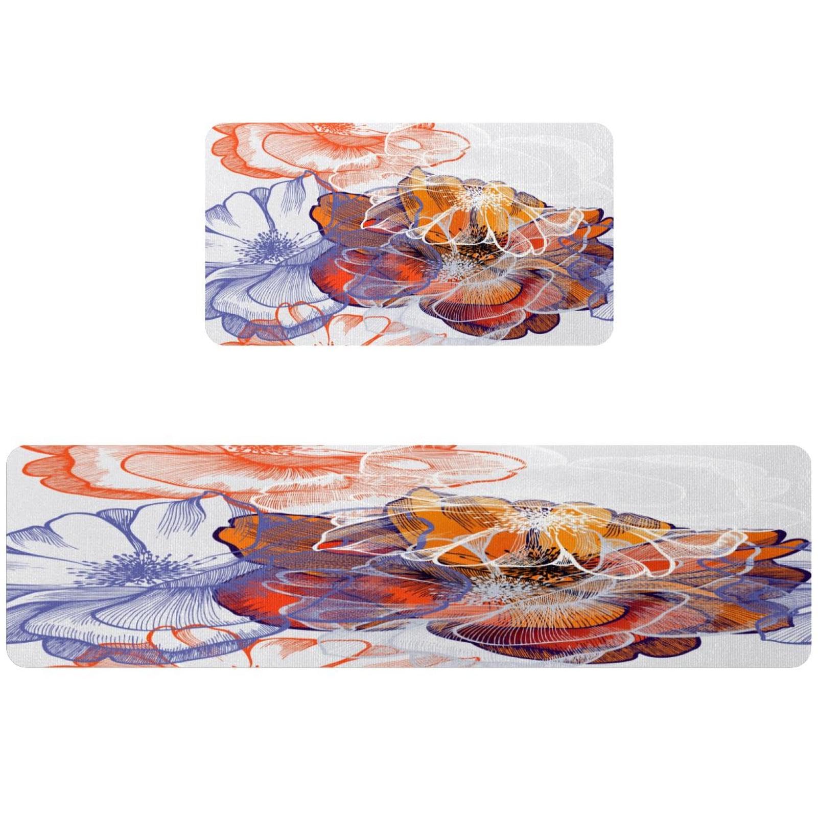 Tapete de cocina de 2 piezas absorbente alfombra pasillo lavable VAPOKF