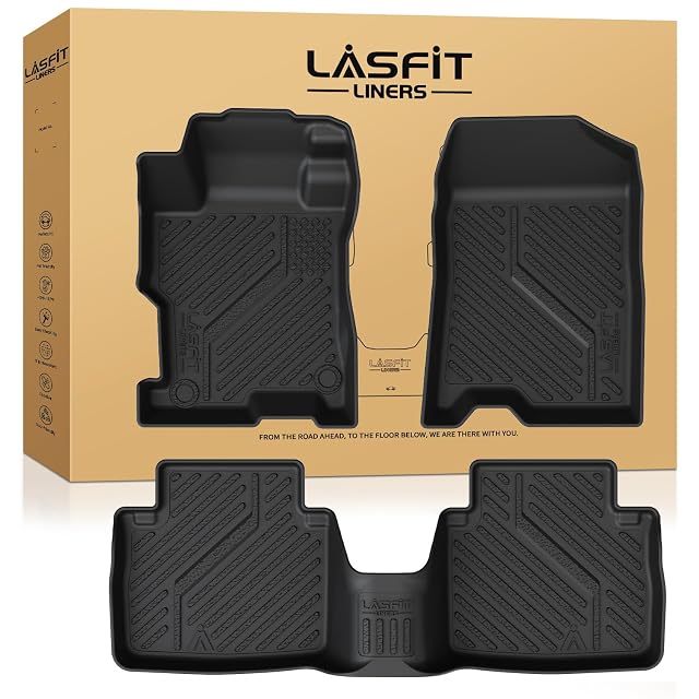 LASFIT Floor Mats for Honda Accord Sedan 2012 2011 2010 2009 2008 All Weather Custom Fit TPE Floor
