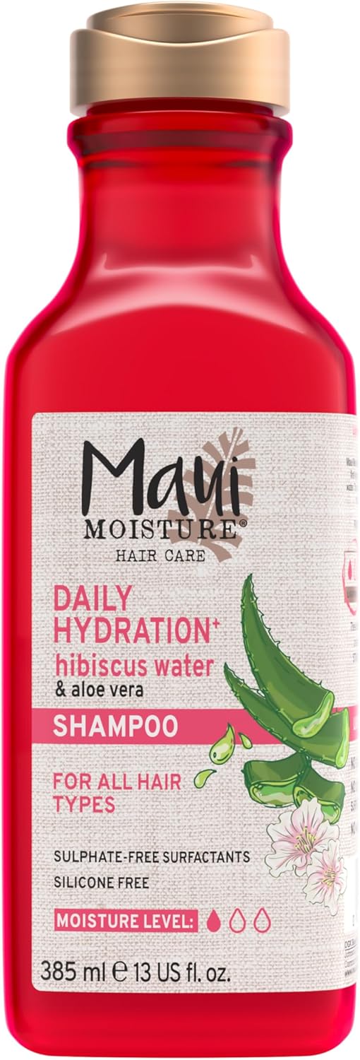Maui Moisture Lichtgewicht Hydration Hibiscus Water & Aloë Vera Shampoo, voor alle haartypes, 385 ml