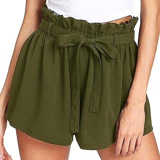 pantaloncini vita alta con fiocco