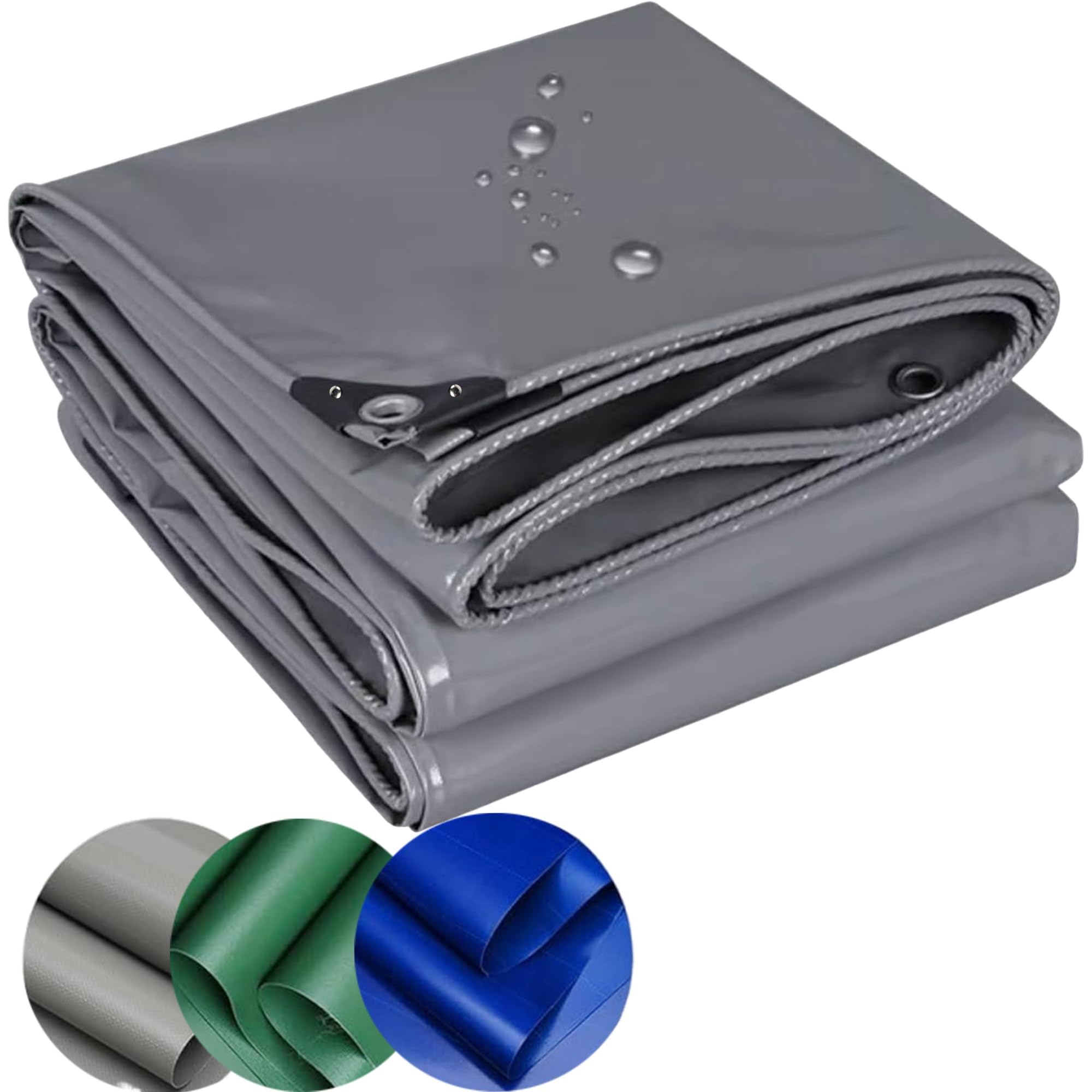 Lona de 450g/m² impermeable gris de 1x3 m con alta resistencia para sombreo JXL11