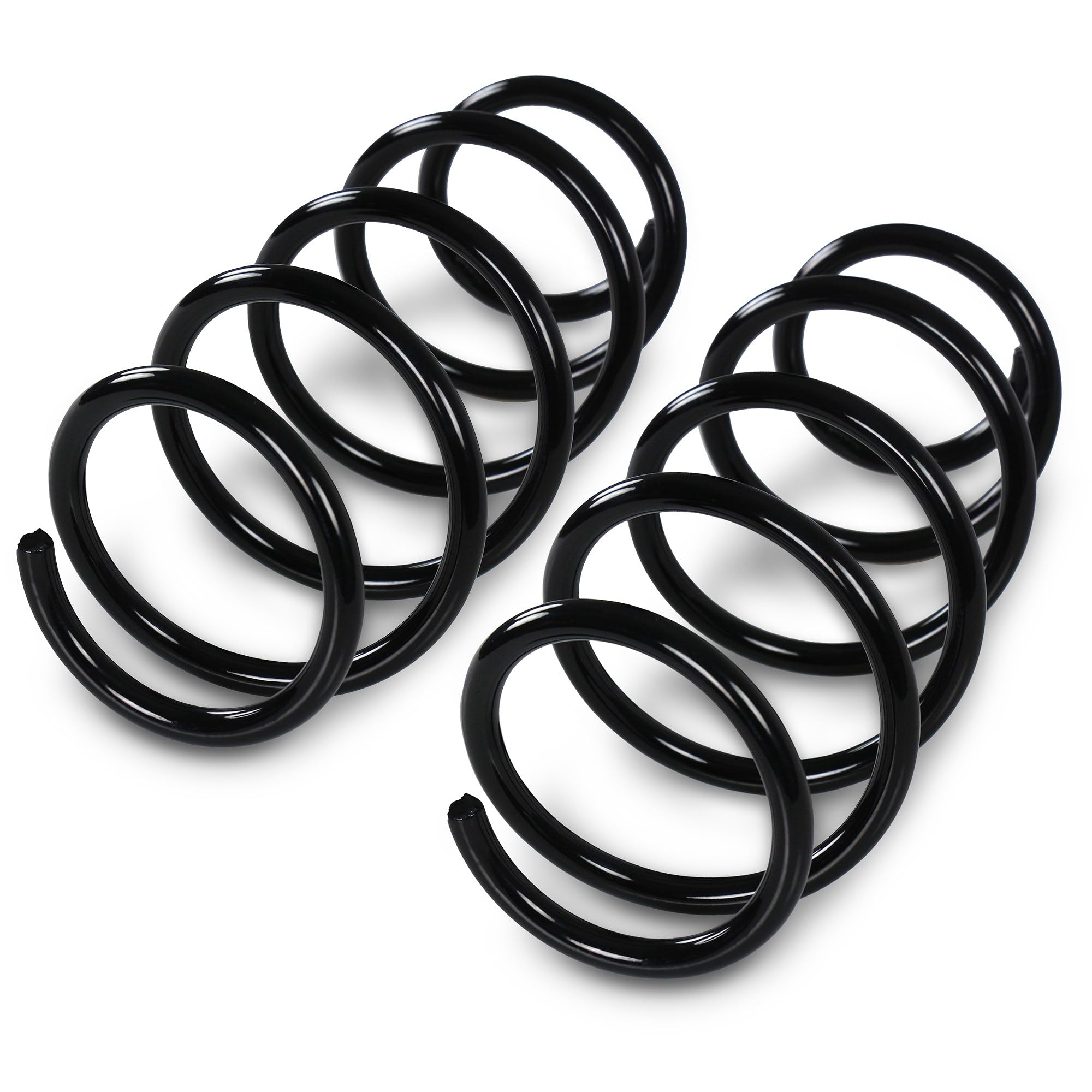 ATEC GERMANY 2x Muelle de suspensión delantero izquierdo y derecho compatible con SKODA OCTAVIA 2 (1Z3) (1Z5), VW GOLF 5, JETTA III (1K2), EOS (1F7, 1F8), GOLF 6, GOLF PLUS V (5M1, 521)