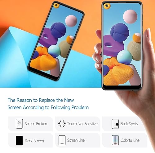 Miniatura 2 de Pantalla para Samsung Galaxy A21 Reemplazo de pantalla para Samsung A21 A215 SM-A215U A215U1 A215F Pantalla LCD Pantalla táctil Digitalizador