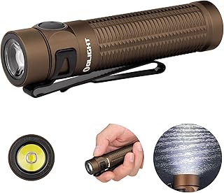 OLIGHT Baton 3 Pro 1500 Lumens EDC Rechargeable LED Torch,High Lumens Pocket Flashlight for Outdoors,Indoors and Emergency,Desert(Cool White Light: 5700~6700K)