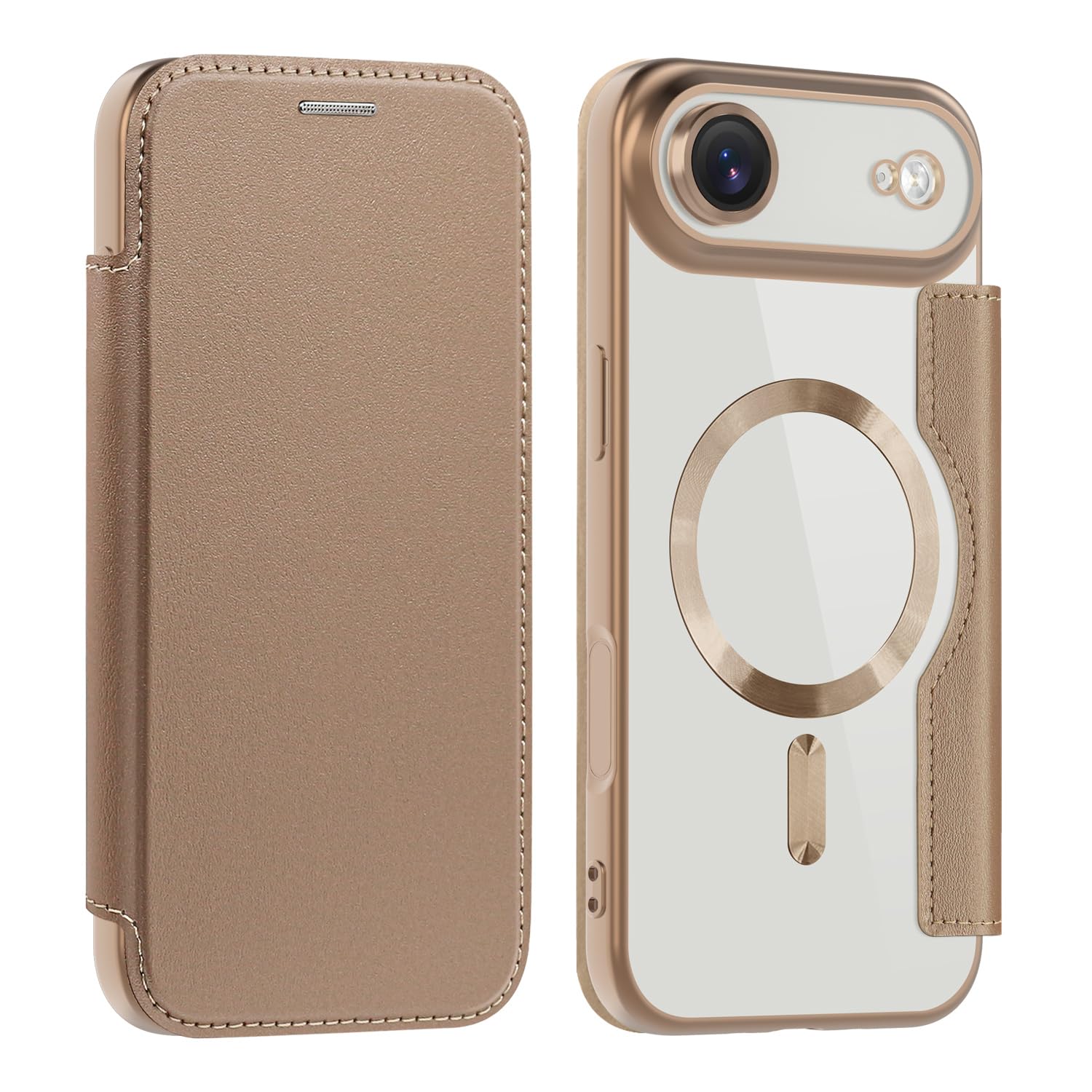 Casesmo iPhone 17 Air Case, Notebook Type, Clear Back, iPhone 17