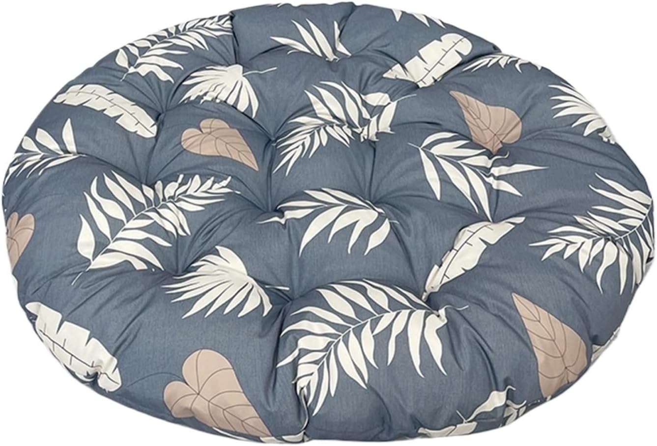 Papasan Chair Cushion, Round Swing Chair Cushion, Round Large Pillows Seating for Adults, Outdoor Seat Pads for Living Room Sofa Balcony(Leaves,40 * 40 in)