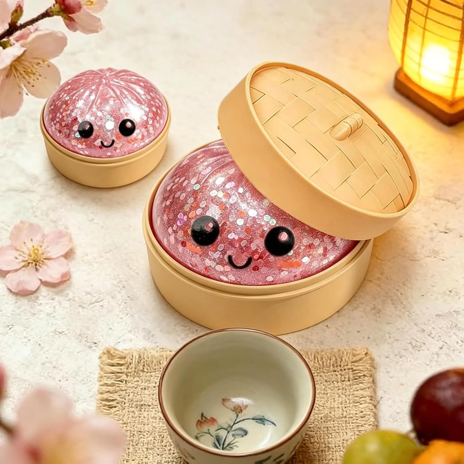 Dumpling Squishies,Glitter Dumpling Squishies, 2026 New Giant Dumplings Slow Rising Toy, Colorful Dumplings Stress Balls Fidget Sensory Toy, Soft Squeeze Decompression Dough Gift