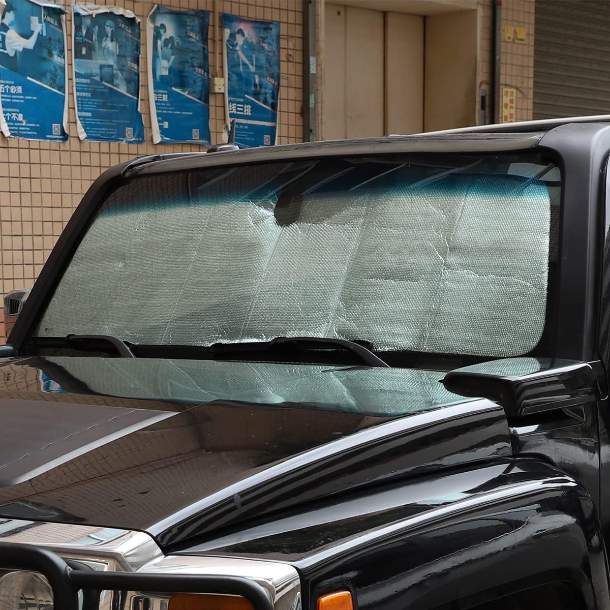 Car Windshield Sunshade UV Ray Reflector for Hummer H3 2005-2009 Front Window Sun Shade Shield Cover Foldable Reflective Sun Visor,8Pcs