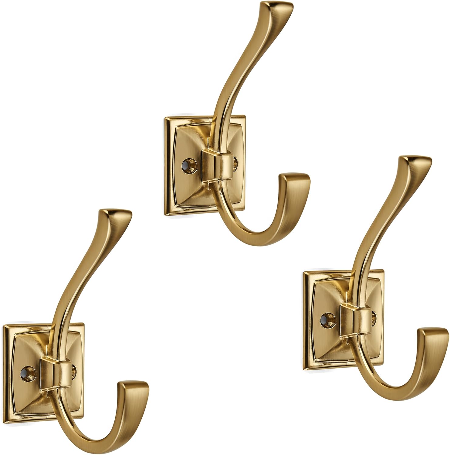 3 Pack Heavy-Duty Bathroom Kitchen Wardrobe Towel Robe Hook Simple Modern Home Polished Chrome Hook Suitable for Hanging Keys, Bags, Clothes, Towels, Hats, etc