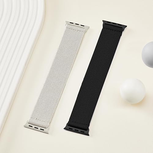 Miniatura 4 de Correas elásticas de nailon solo compatibles con Apple Watch Band de 1.496 in 1.575 in 1.614 in 1.654 in 1.732 in 1.772 in 1.929 in, iWatch Series 9