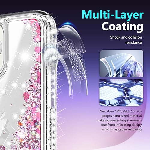 Miniatura 6 de NGB Supremacy Funda compatible con iPhone 1212 Pro con protector de pantalla de vidrio templado, soporte de anillocorrea de muñeca, para niñas y