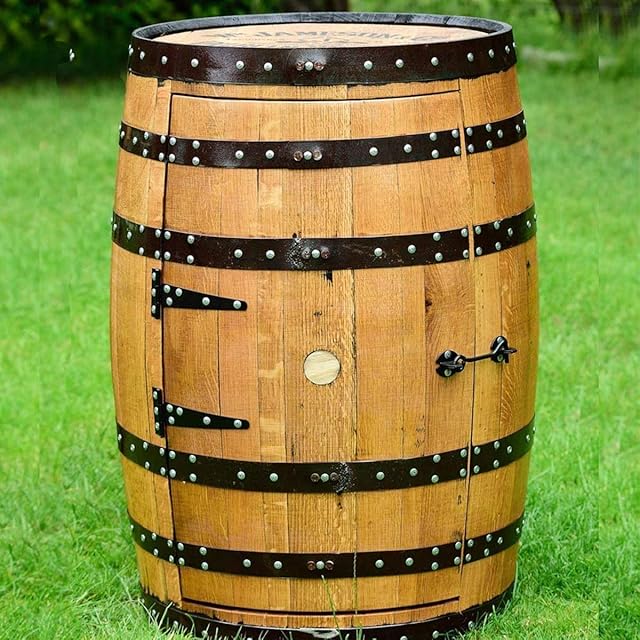 Cheeky Chicks Recycled Solid Oak Whiskey Barrel Jameson Balmoral Wine Rack | Drinks Cabinet