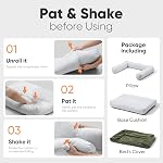 FUKUMARU Lit pour chien, Lit pour chat confortable Corduroy pour les chats intérieurs avec couverture lavable, 28in Canapé pour petits chiens et grands chats, Canapé de coton chaud mignon, vert