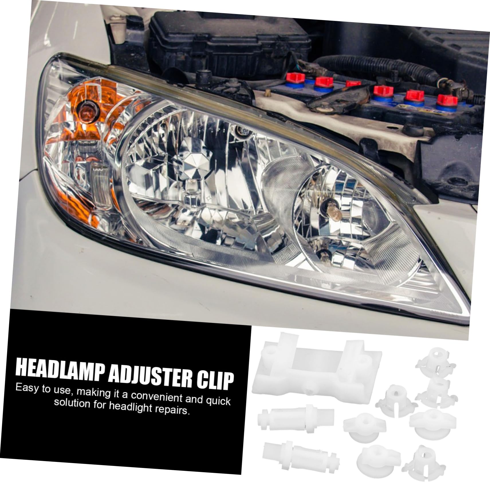 GRIRIW 3 Sets Headlight Top Adjusting Bush Set Car Part Easy Installation Headlight Adjuster Screw for Car Top Adjusting