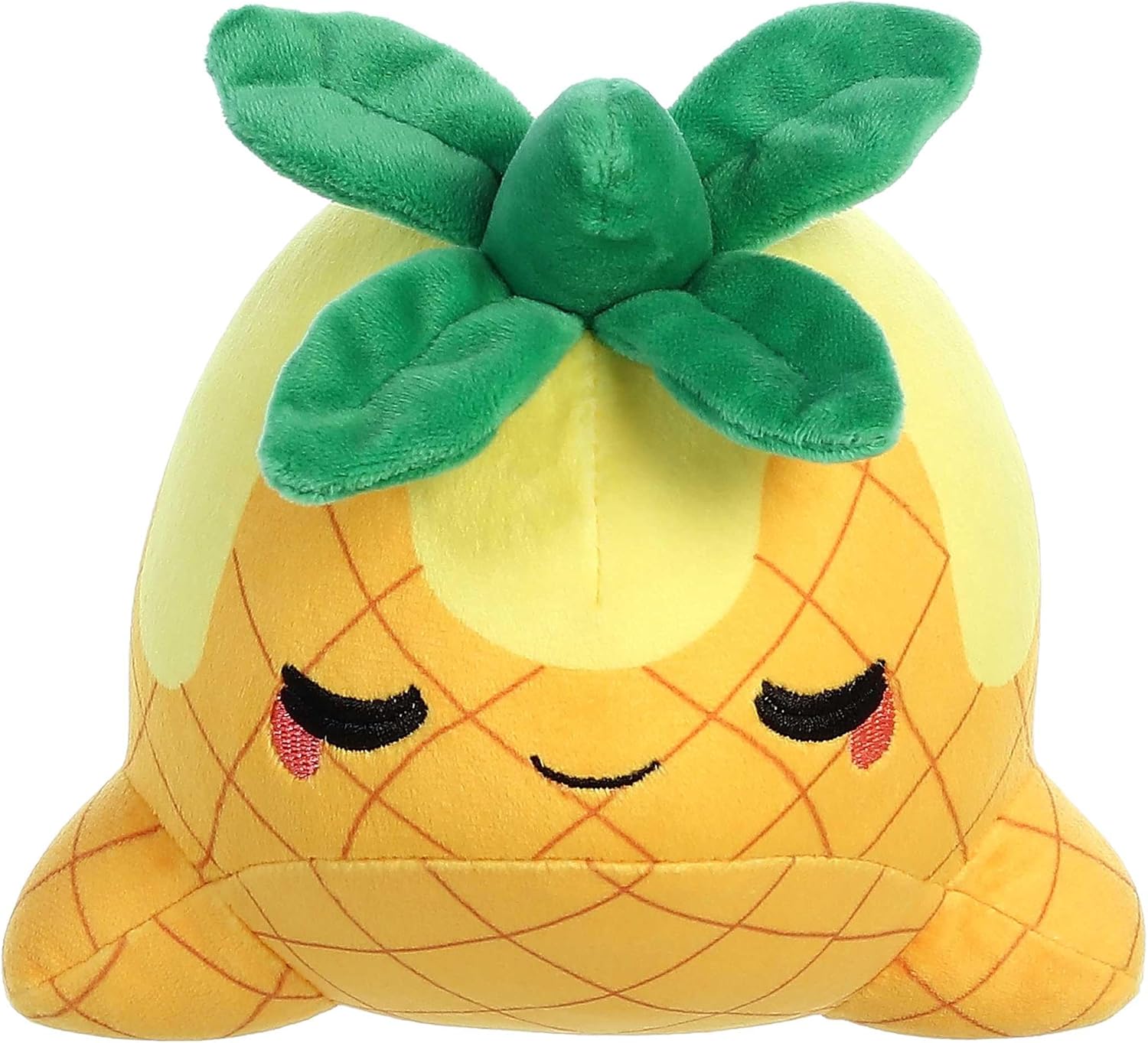 Aurora® Enchanting Tasty Peach® Pineapple Nomwhal Stuffed Animal - Bright & Colorful Design - Showpiece Plush - Yellow 7 Inches