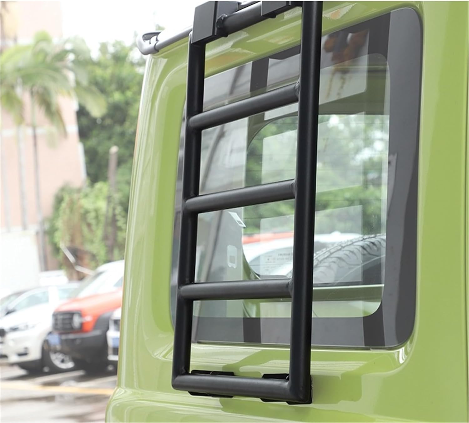 Car Rear Window Extension Climbing Ladder Climbing Protective Frames Compatible with Suzuki Jimny 2019 2020 2021(A Set)