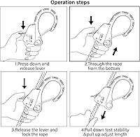 Vista 4 de Gancho de anclaje para barco, fácil de usar, sistema de anclaje sin nudos con liberación rápida, clips de gancho de anclaje de barco de acero