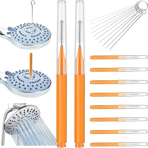 Miniatura 1 de Cepillos de limpieza de cabezal de ducha boquilla de cabezal de ducha tapón para quitar pasadores púas pequeñas herramienta de limpieza pasadores de