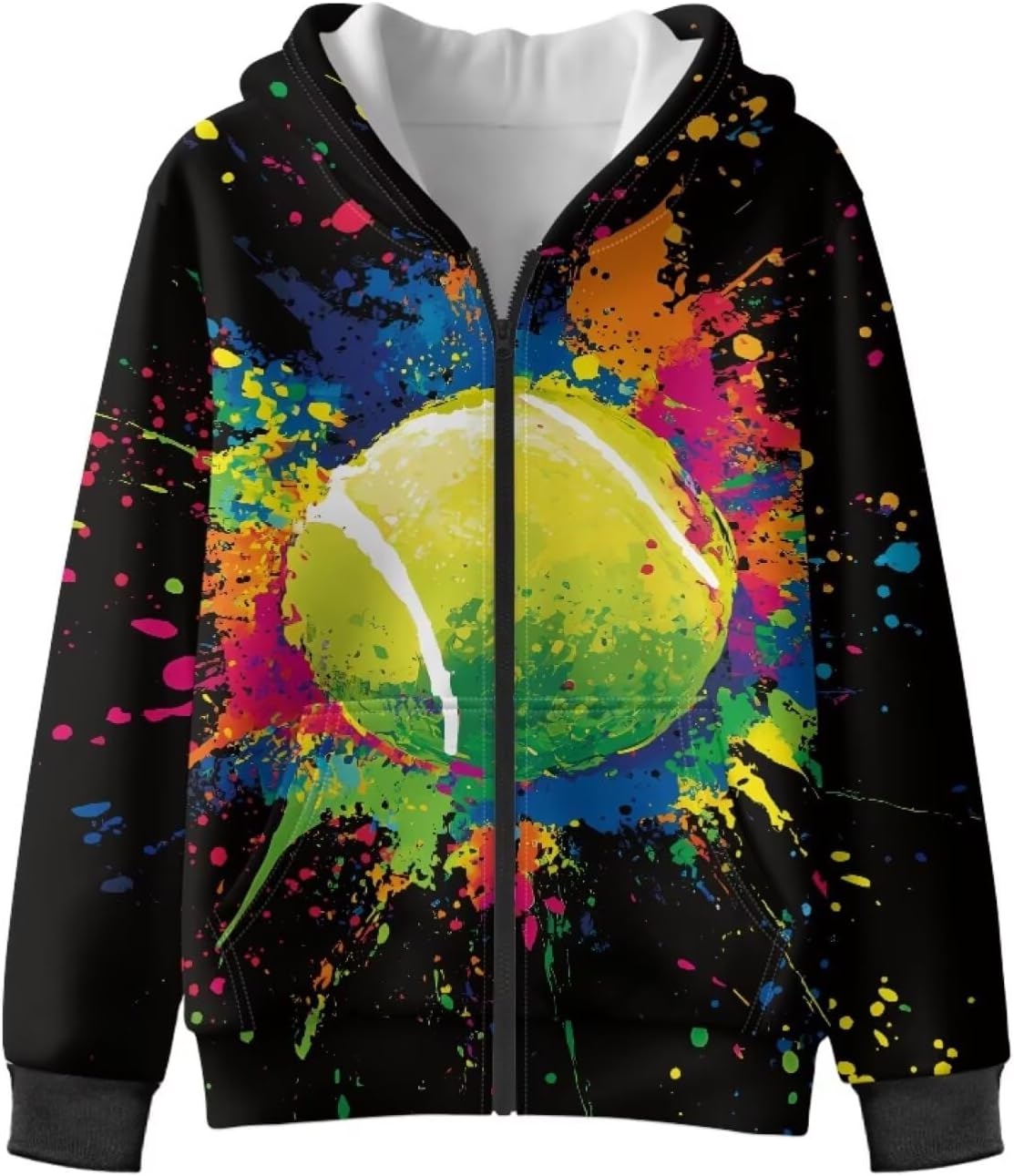 Big Kids Zip Up Hoodie with Pockets Hooded Sweatshirt for Boys Girls Warm Sweatshirt Hoodie for Fall Winter