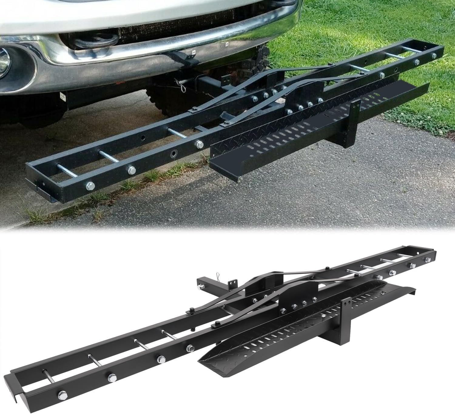 500LBS Steel Motorcycle Scooter Dirtbike Carrier Hauler Hitch