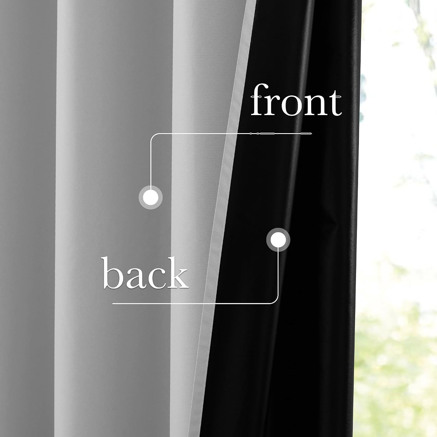 NICETOWN 100% Blackout Off White Curtains for Bedroom, Grommet Thermal Window Treatments Portable Curtains Lightweight Travel Shades for Living Room/Home Office, W52 x L63 thumbnail