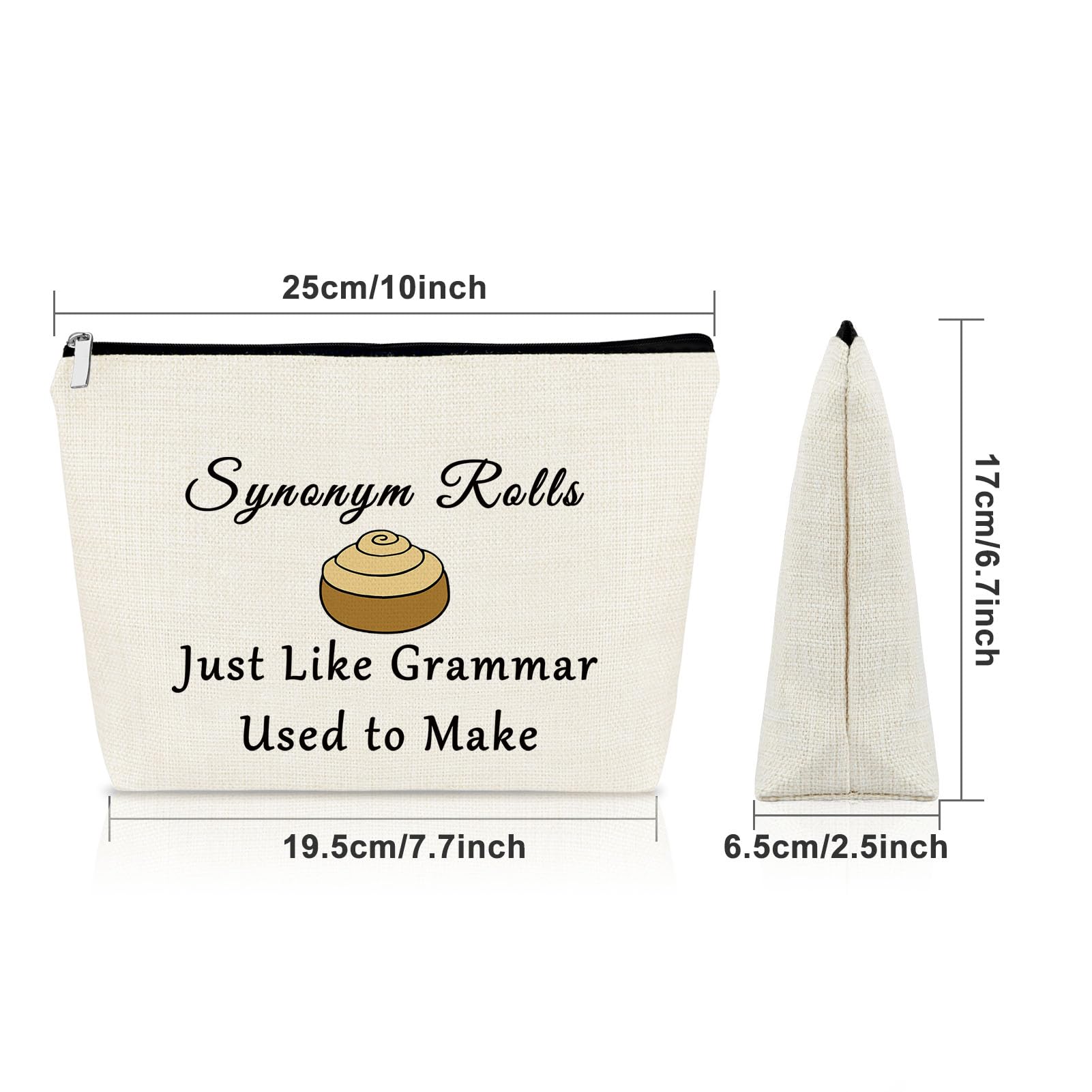 Sazuwu Grammar Teacher Appreciation Makeup Bag Funny Gifts for English Teachers Cosmetic Bag Graduation Birthday Gift Travel Pouch