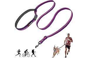 Tuff Pupper Hands-Free Adjustable Length Dog Belt Leash for Running, Jogging, or Walking