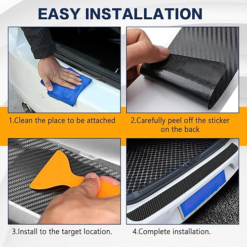 Miniatura 6 de Protector de parachoques trasero de automóvil, protector antiarañazos, accesorios exteriores de maletero antiarañazos, protector de parachoques de