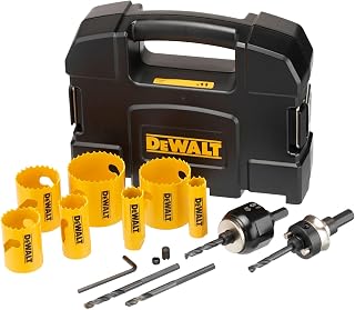 EXTREME Bi-Metal Hole Saw Set, 11 pcs (7 Hole Saws, 2 Mandrels and 2 Pilot Drill Bits), DT90355-QZ