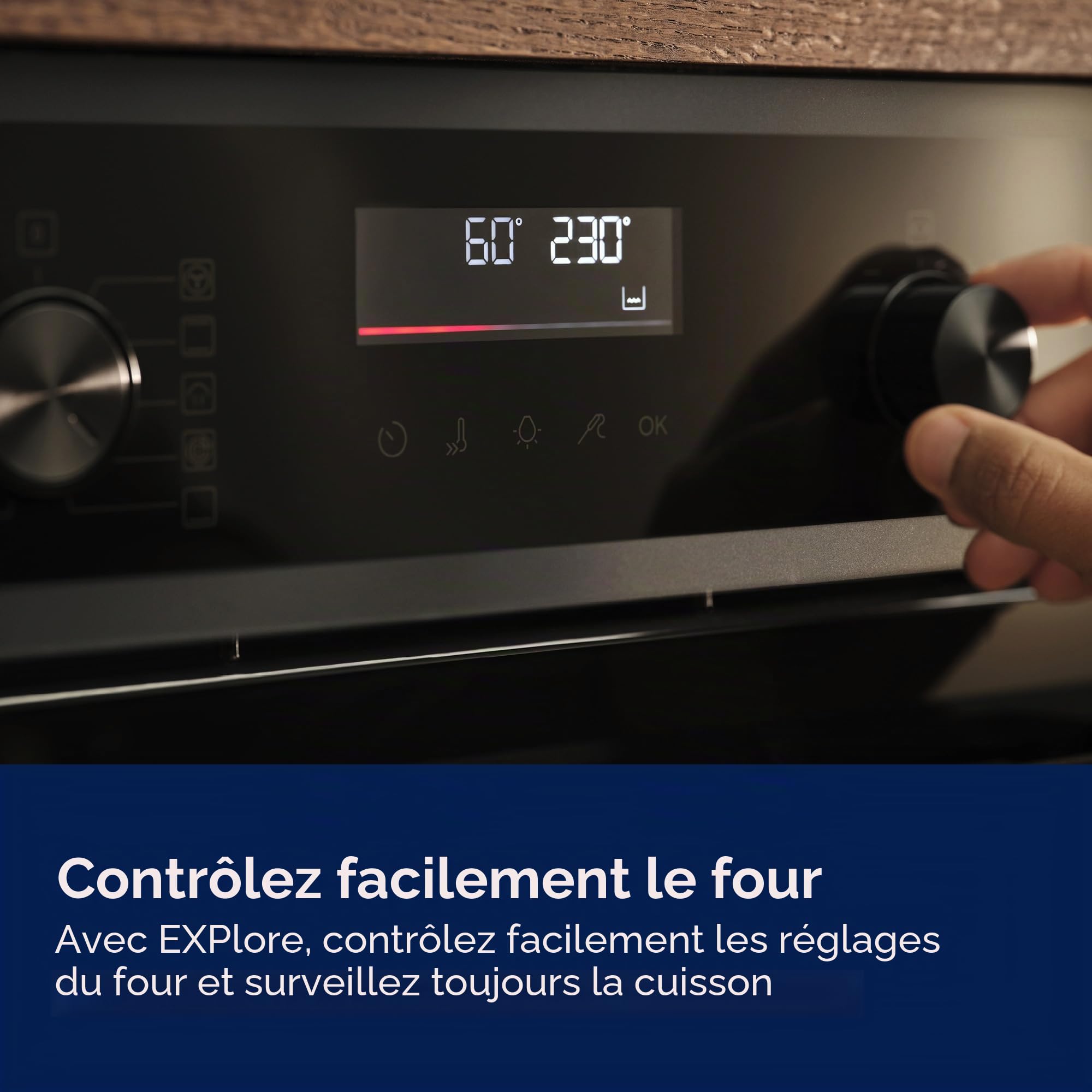 EOC6P56H Four électrique, 72 litres, vapeur, noir, classe énergétique A+