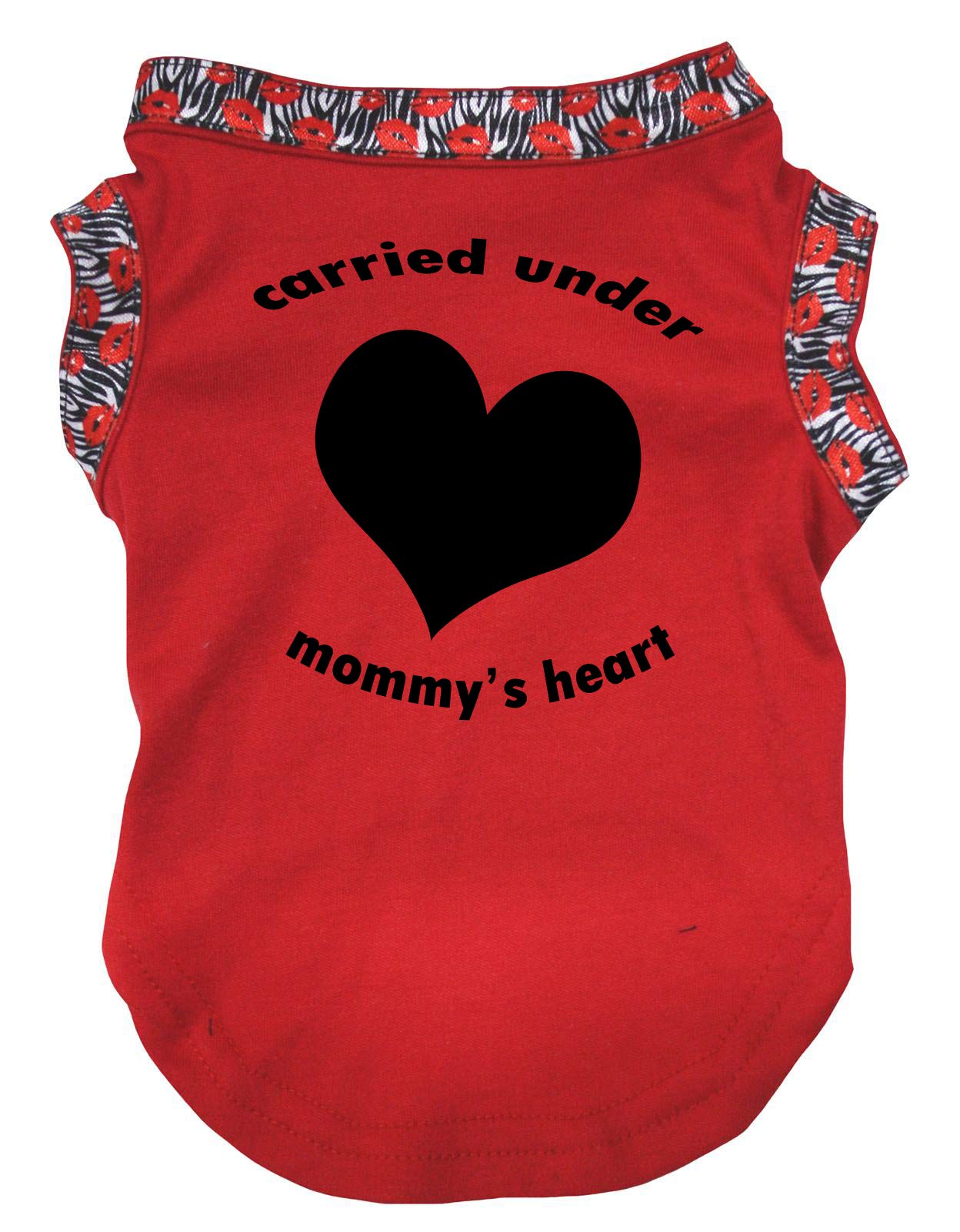 Vêtement chiot robe coeur rouge finitions haute qualité