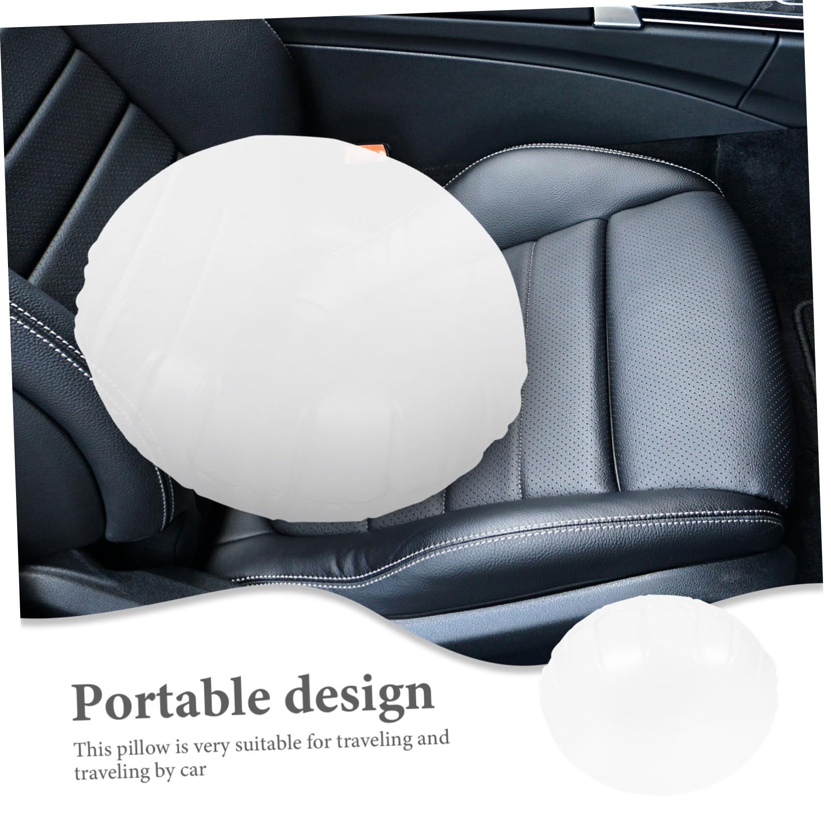 VOSAREA 4pièces Coussin Gonflable Transparent pour Voyage Oreiller Décoratif Portable pour Camping Et Utilisation Voiture