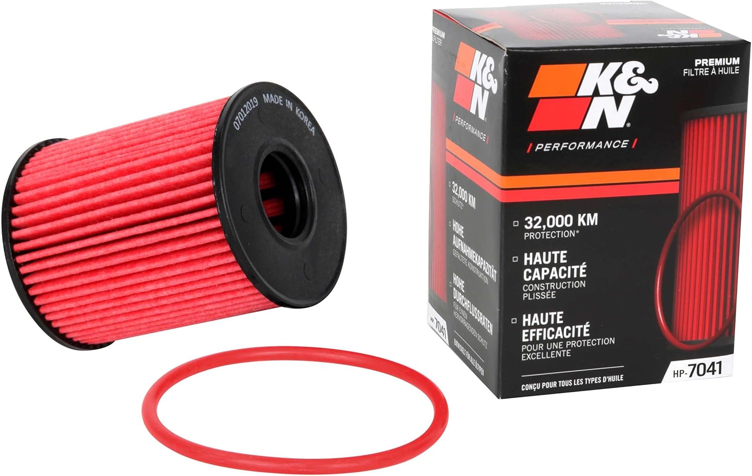 K&N Premium Oil Filter: 20,000 Mile Engine Protection, High Efficiency: Compatible with 2003-2022 Alfa Romeo/Crysler/Dodge/Fiat/Ford/Jeep: (See Product Descriptions for Select Models) HP-7041