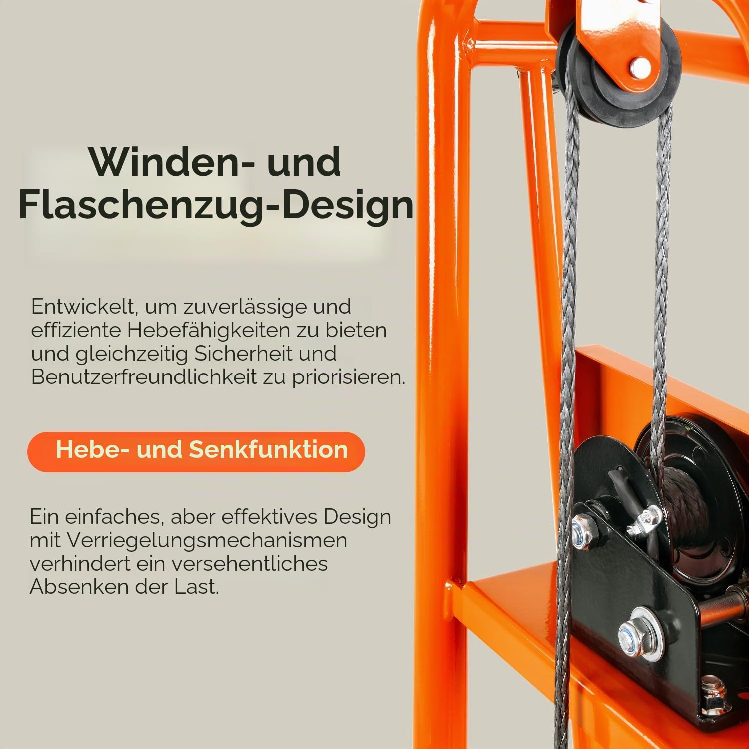 SuperHandy Material Hebewinde Stapler, Palettenwagen, Hubtisch, Gabelheber, 150 kg, 100cm maximale Hubkraft mit 20cm Rädern, Lenkrollen [zum Patent angemeldet]