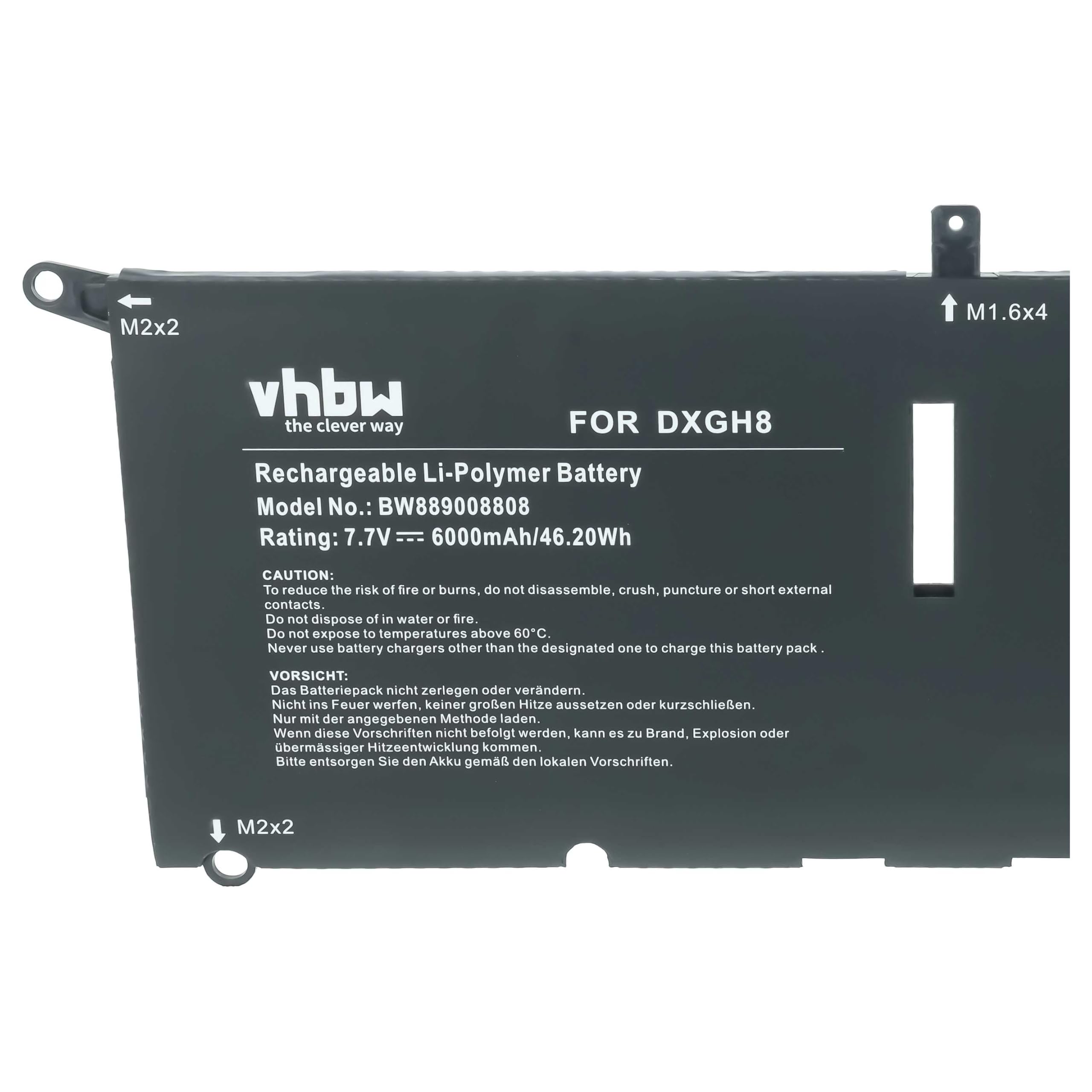vhbw Batería Compatible con DELL XPS 13-9370-D2905G, XPS 13-9370-D1905TG