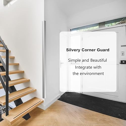 Miniatura 4 de Protectores de esquina de metal de aleación de aluminio, 12 protectores de esquina de pared de 2 x 2 x 48 pulgadas, decoración de esquinas de pared,