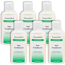 DawnMist Dukal Hair Conditioner 2 oz Bottles with Flip Caps Bulk Pack of 6 Travel-Size Hotel Amenities for Hospitality, Guest Rooms, Gyms, and More