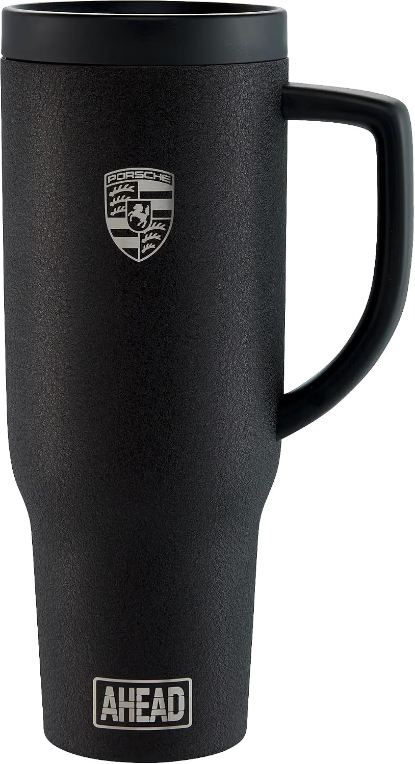 Porsche Theral Travel Cup in Matte Black with Straw