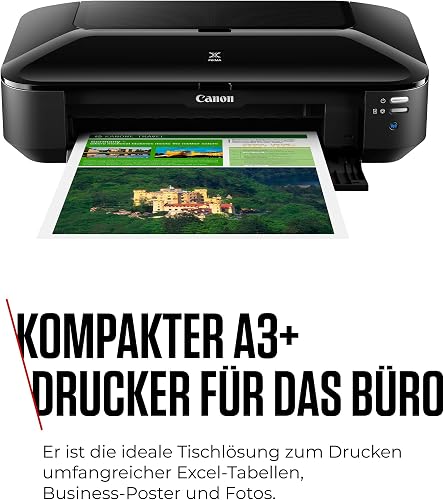 Canon PIXMA iX6850 Wireless Printer (Black) - Compact, High-Performance Home Printer - Print A3+ Photo-Lab Quality Documents & Photos - Wi-Fi/Ethernet Connectivity - Replaceable 5 Single Ink System - 9