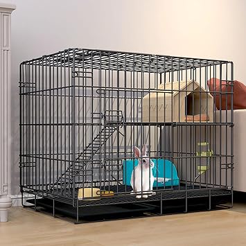 Cages for Small Animals, Bunny Cages, Rabbit Cage, Bunny Cage Indoor, Metal Cage, Small Animal Cage, Hamster Cage, Guinea Pigs, Rabbit, Ferret Cage Color Black
