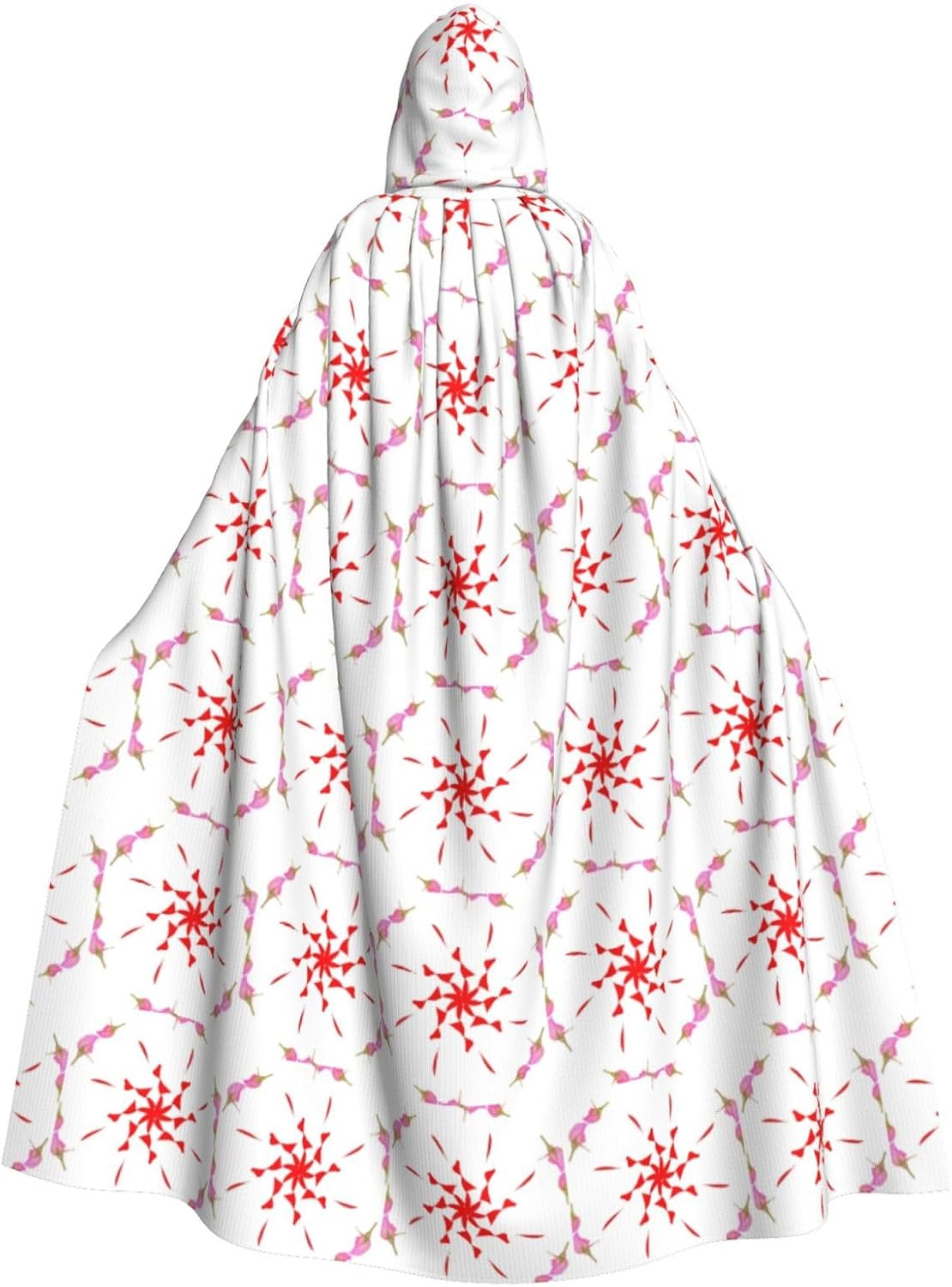 The Budding And Turning Flower Men Women Halloween Role Play Party Decoration Hooded Poncho Black