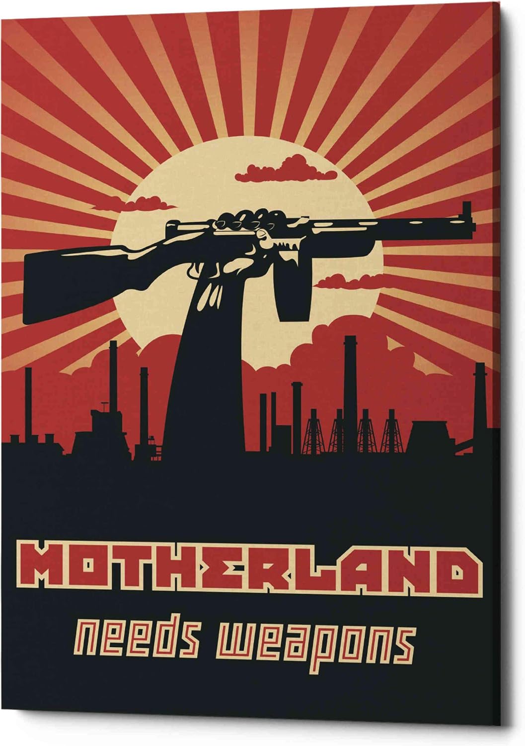 Epic Graffiti 'Motherland Needs Weapons' Canvas Wall Art, 12"x18"