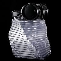 Vista 11 de LEIFIDE 50 piezas de 0.409 in de plástico CD Joya caso transparente de un solo disco DVD caso estándar CD DVD cubierta para protección reemplazo